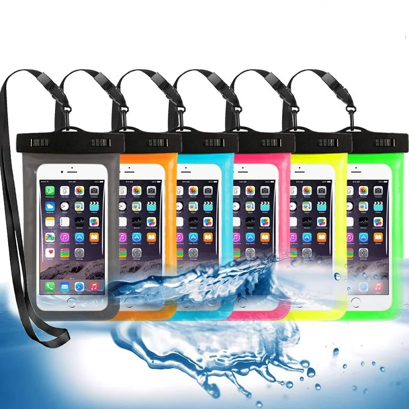 

Universal Waterproof Pouch Case Cell Phones Portable Swimming Phone bag Bags Dry Case Cover for Iphone Samsung Under 6.5 inc