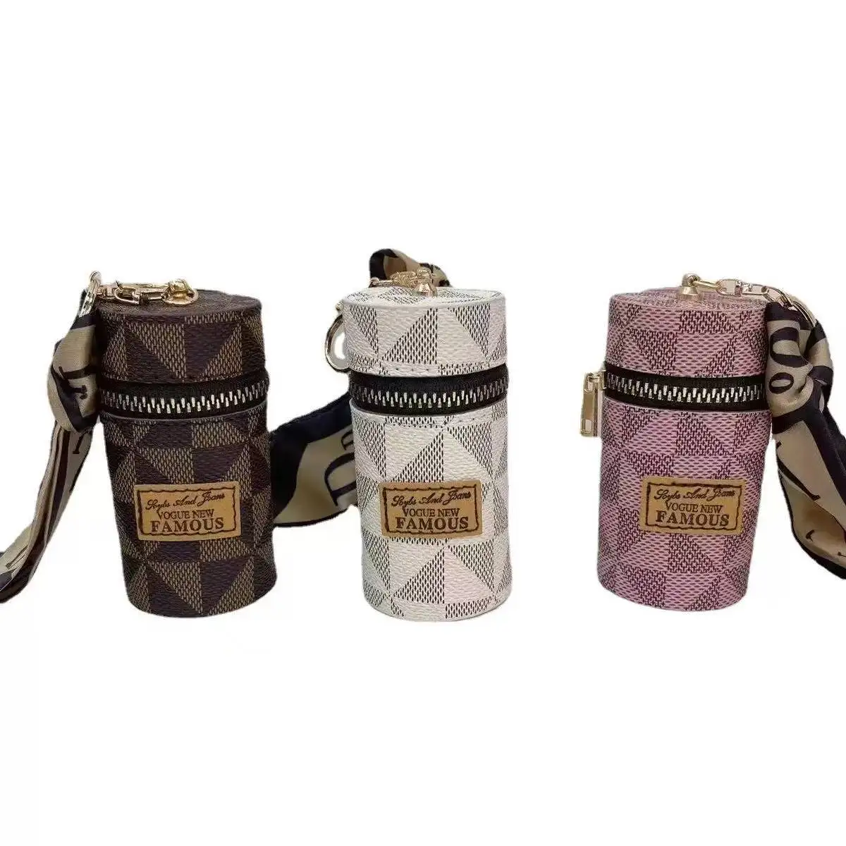 Triangle coin purse small bag pendant headphone bag mouth red envelope mini keychain bag