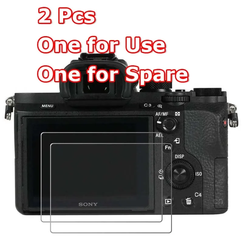 Protector de pantalla de vidrio templado, película protectora para Sony Alpha ILCE-7 7R 7S 9 77 99 A7 A7R A7S III IV A9 A77 A99 II, 2 uds.