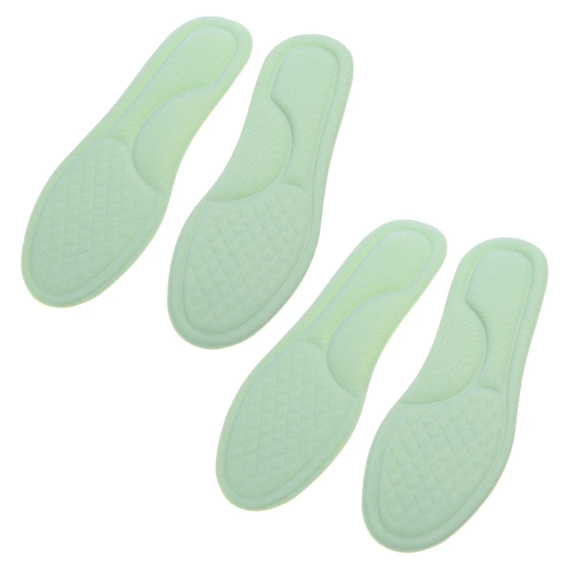 2 Pair Insoles Heel Cushion Pads Men Women Shoes Inserts Memory Foam Arch Support Shock Absorption Nonslip Plantar Heel