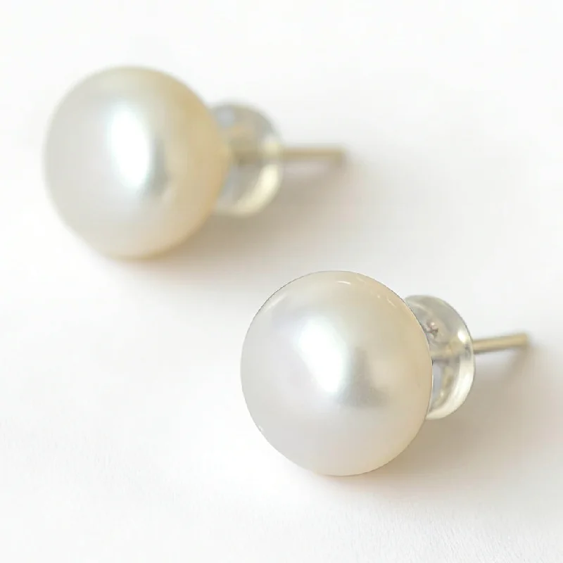 

Natural Freshwater Pearl Stud Earrings S925 Sterling Silver Earrings Women's Jewelry Elegant Simple Design