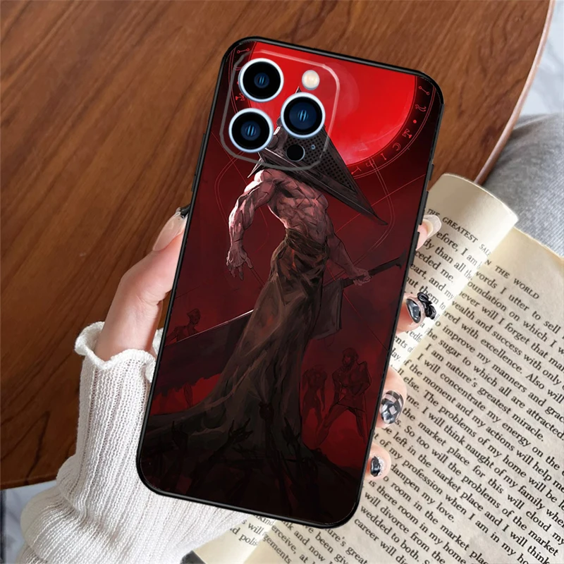 Horror Game Silent Hill Case For iPhone 16 15 14 Pro Max 13 12 Mini 11 Pro Max X XR XS 7 8 Plus Soft Cover Funda