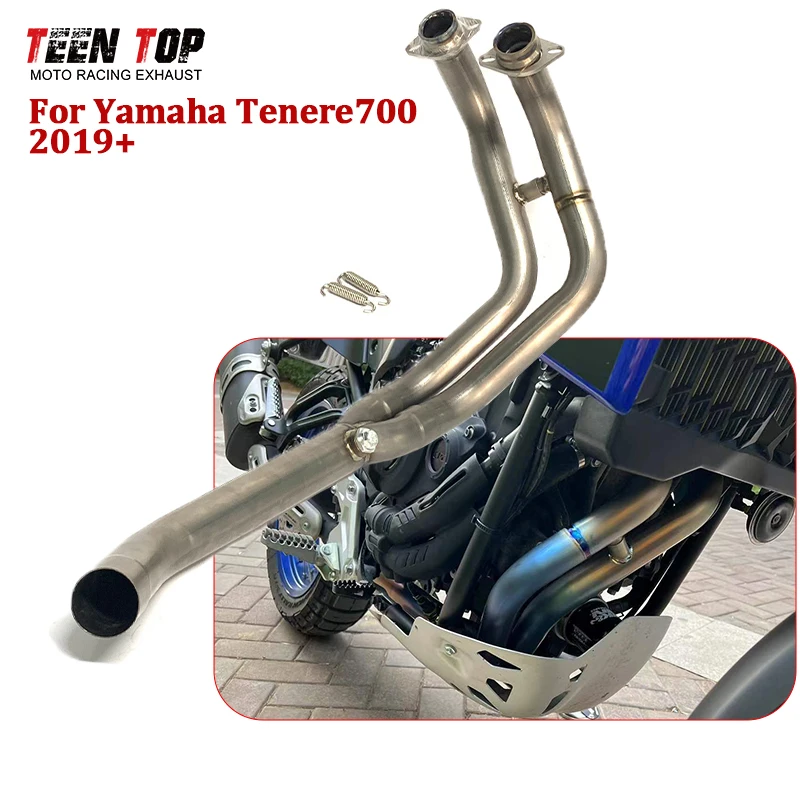 

Титановая выхлопная труба мотоцикла для Yamaha Tenere700 Tenere 700, передняя труба выхлопного коллектора T700 Escape Moto, передняя соединительная трубка