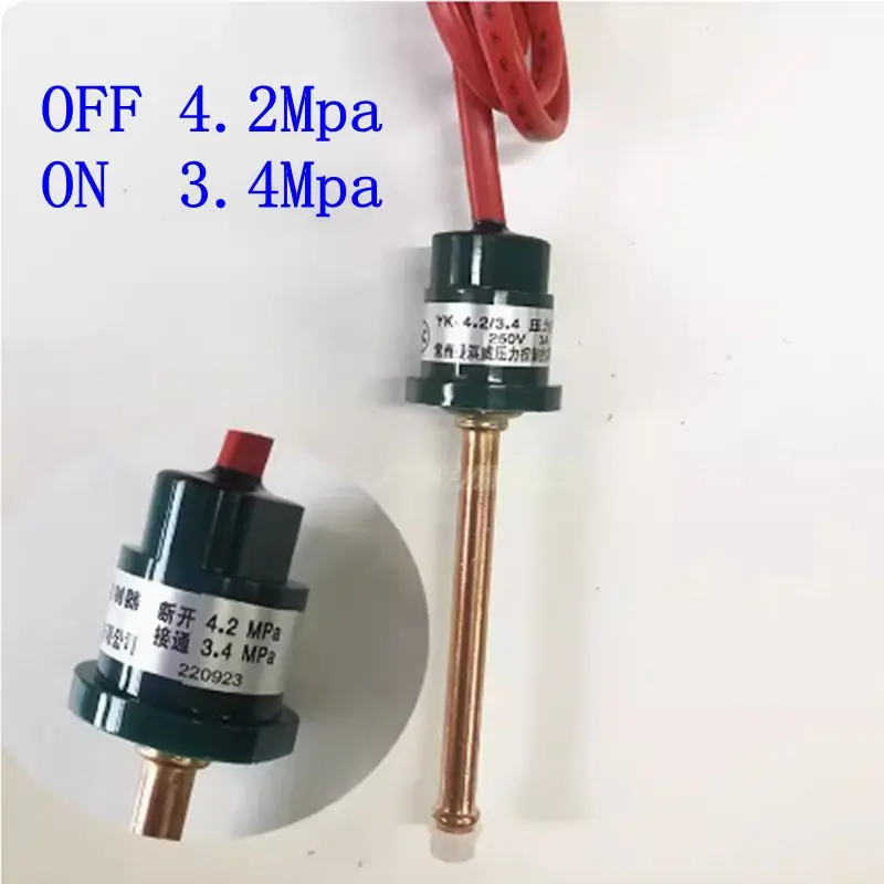 

OFF 4.2Mpa ON 3.4Mpa For Air Conditioner Refrigeration parts 2 Terminals/Wire Pressure Control Switch