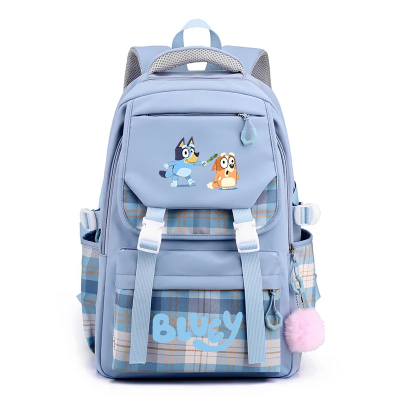 

2024 New Bluey Backpack Cartoon Children Leisure Backpack Schoolbag Printing College Wind High-Capacity Middle School Students