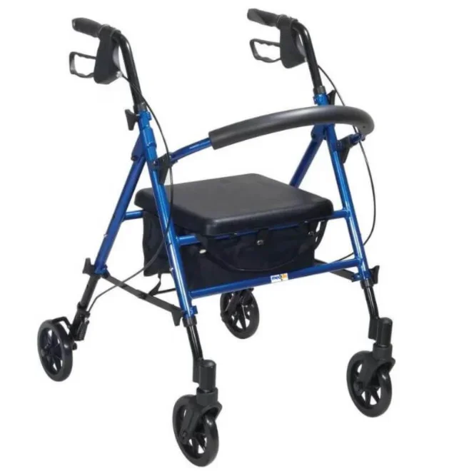 

Adjustable Aluminum Walker Rollator Walking Aid