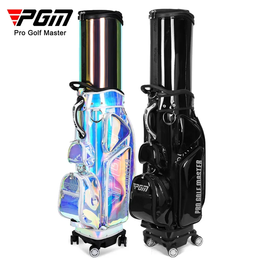 

PGM Women Golf Bag TPU Waterproof Colorful stretching Four-wheel Flat Push Air Consignment Bags Dust-proof Rain Cover QB122