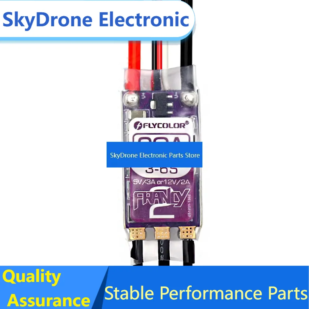 SkyDElFLYCOLOR Brushless ESC 20A 30A 40A 50A BLHELI-32 Dshot High Performance MCU 5V/3A 12V/2A Double BEC Adjustable For RC Toy