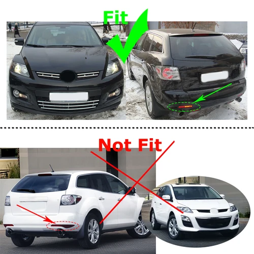 Imagen 2 del producto Luz de advertencia para parachoques trasero de coche, Reflector montado en lámpara de freno para Mazda CX-7 CX7 2007 2008 2009