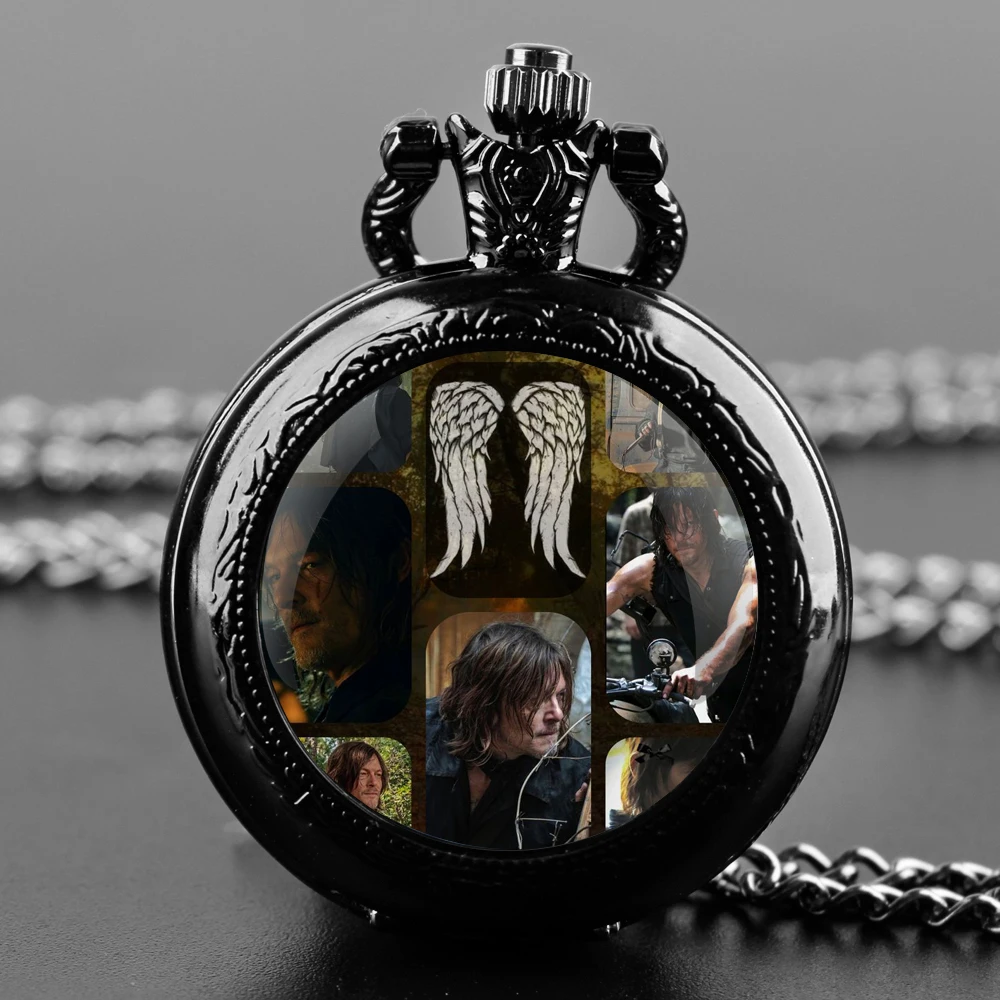 Vintage Jewelry Watches Women - テレビゾンビ ダリル・ディクソン ノーマン・リーデュース デザイン ヴィンテージ クォーツ懐中時計