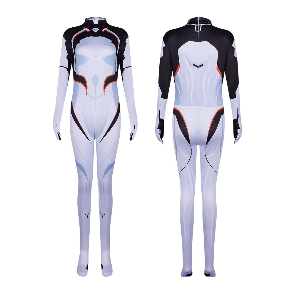 Anime Honkai Star Rail Cosplay Firefly Combat Jumpsuit Women Long Sleeve Print Tight Bodysuit Halloween Game Stage Show Costume view 2