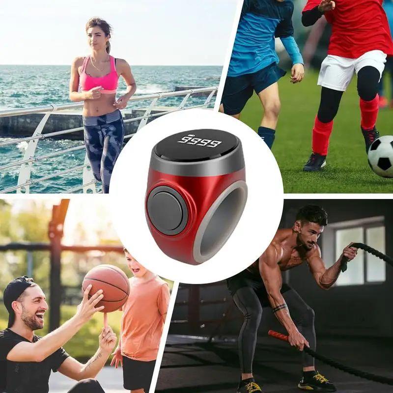 Счетчик пальцев, 4-значный счетчик пальцев, кольцо-кликер с большим цифровым дисплеем, портативный помощник для подсчета молитв, счетчик чисел