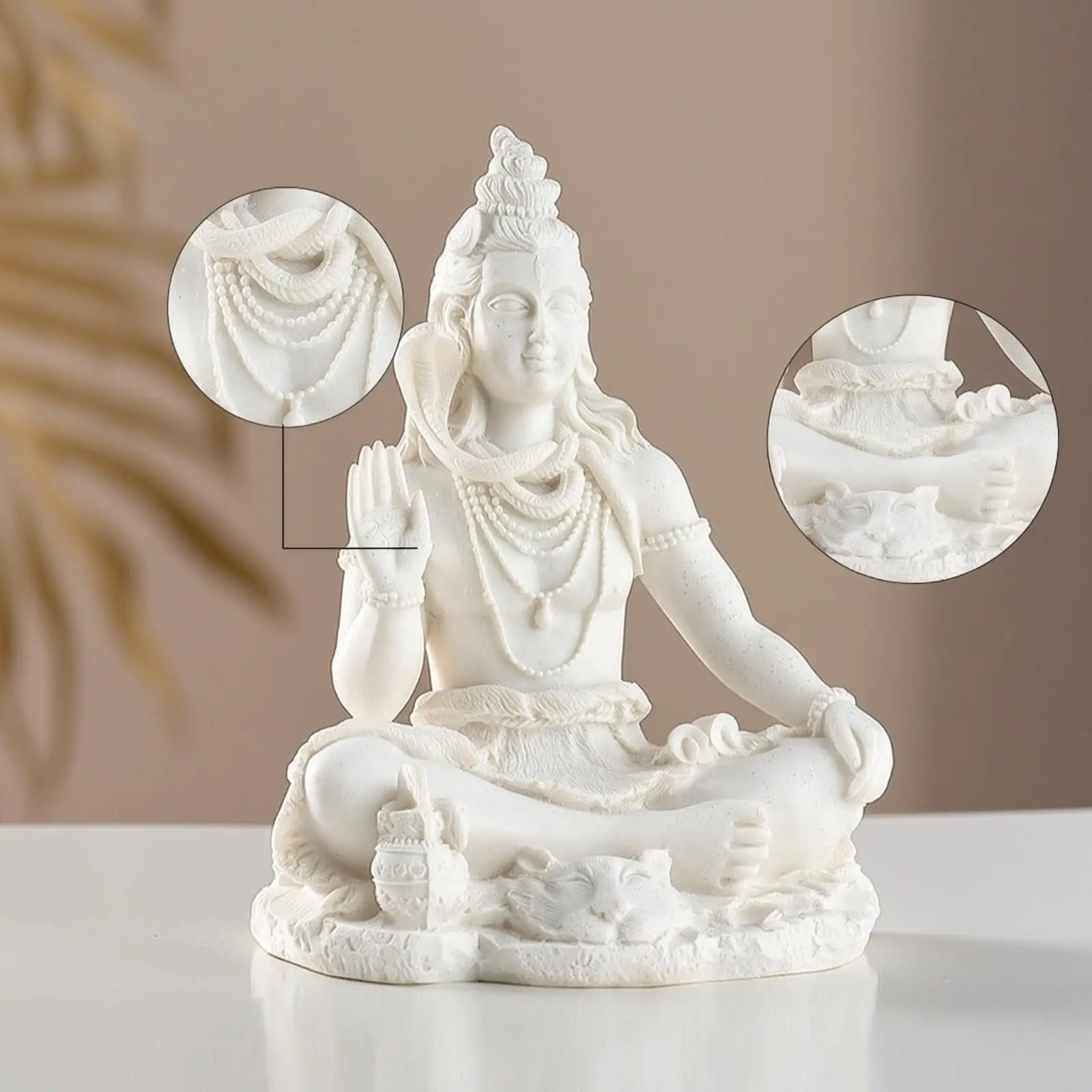 Statue of Shiva in Meditation, Statuette of Shiva in Spiritual Position With view 4