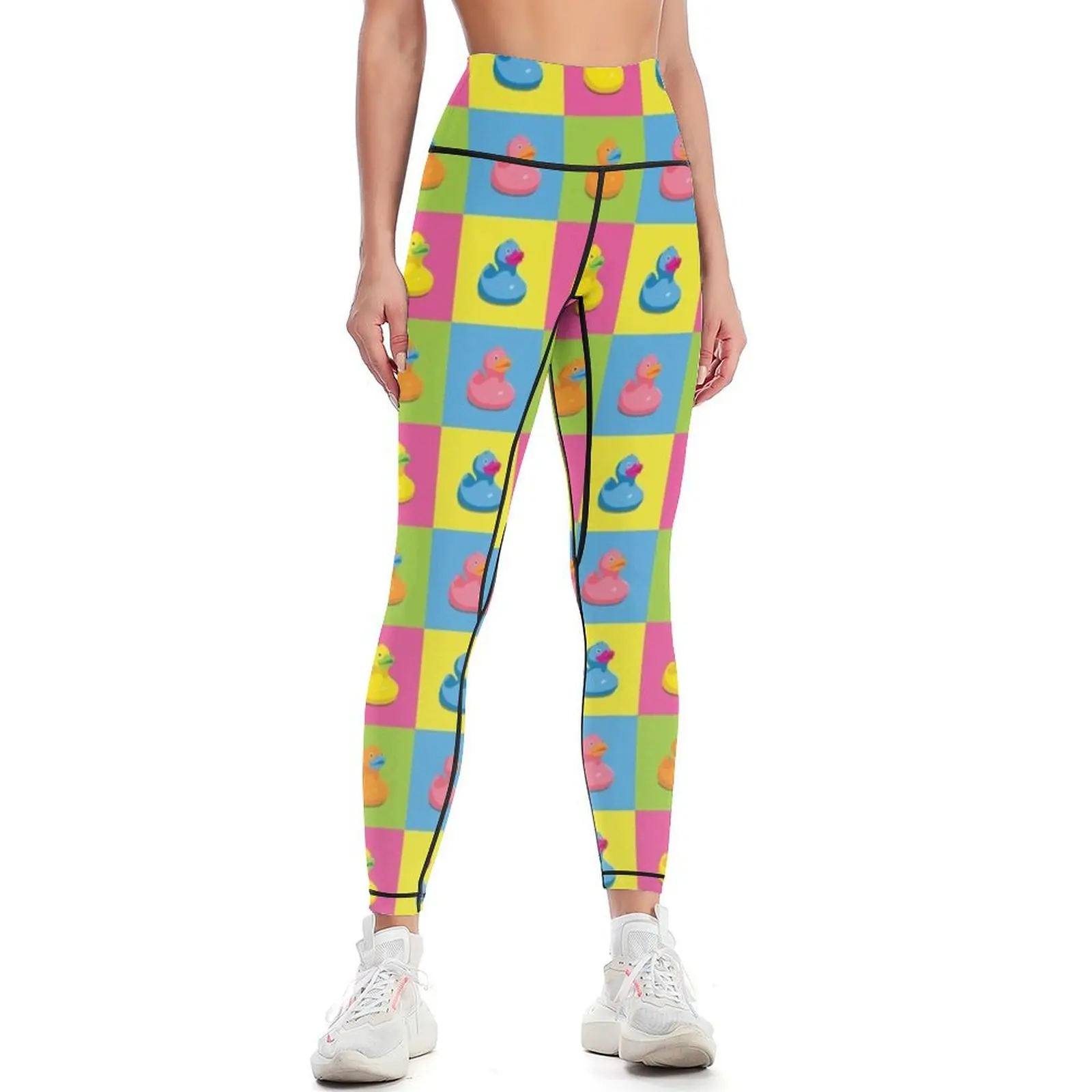 Rubber Duckies Pop Art Leggings Women sports high waist Womens Leggings