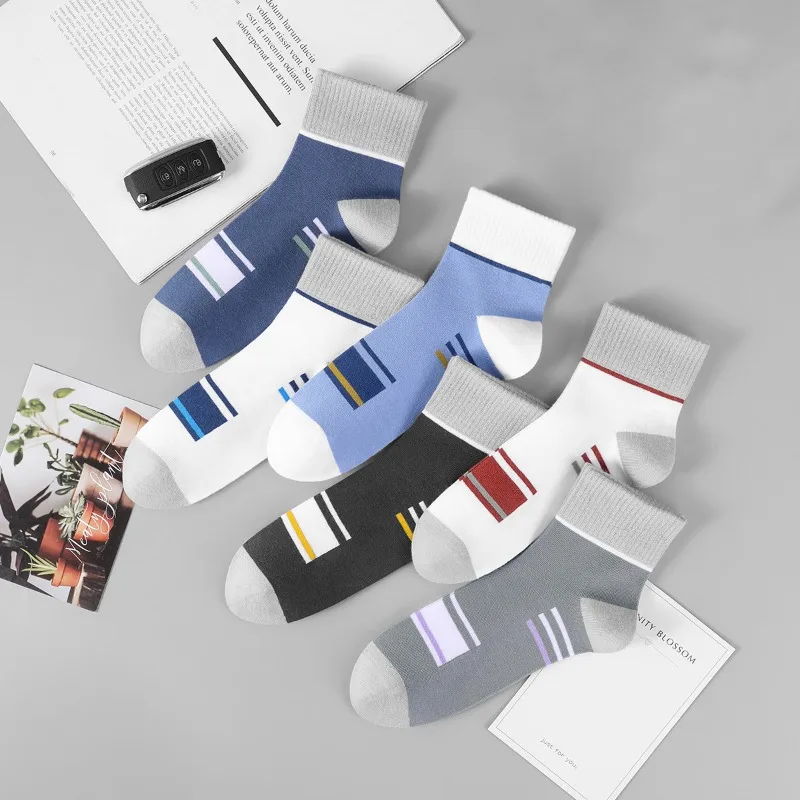 

Men Socks Breathable Cotton Sports Stockings Men Socks Comfortable Sweat Absorption Deodorant Business Sox High Quality