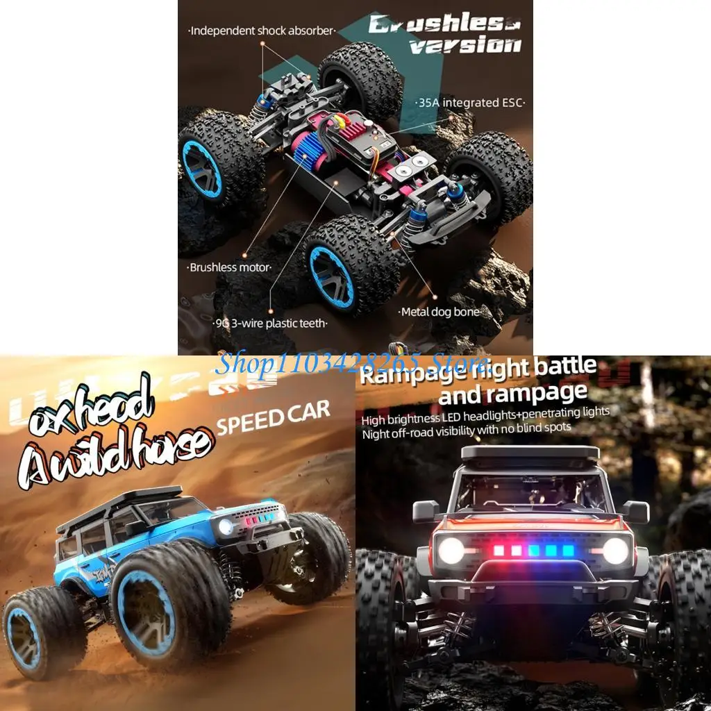 

LED Equipped 4WD Car Brushless Motor And Adjustable Speed Settings G2TE