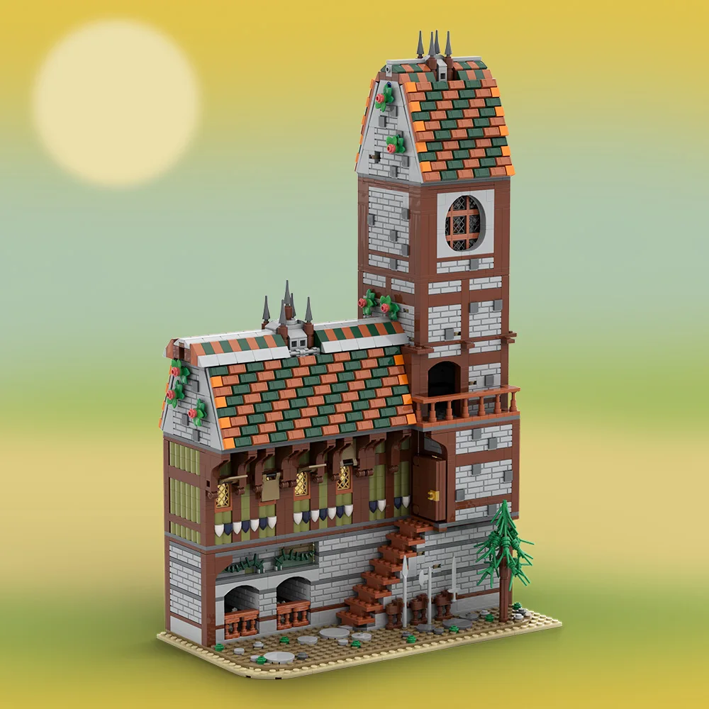 Gobricks MOC – blocs de construction de taverne fantastiques, modèle médiéval, Architecture de taverne fantastique, briques, jouets d'assemblage, cadeaux d'anniversaire pour enfants
