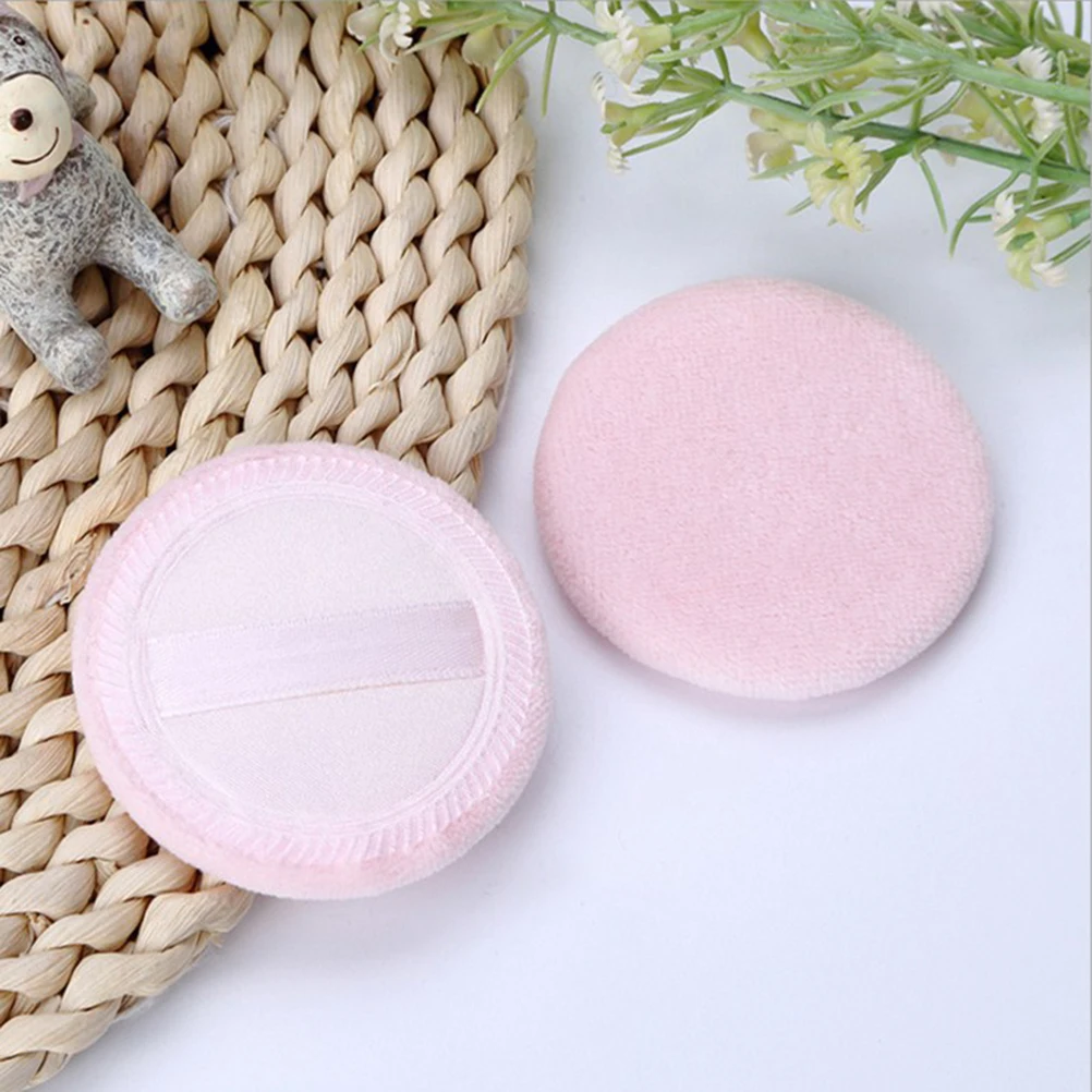 

10pcs Powder Soft Cotton Material Long Term Use Non Toxic Suitable Most Skin Easy Salon Home Travel