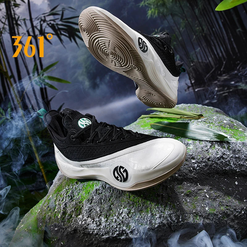 361 Degrees ZEN VI PRM Men's Basketball Sports Shoes Middle-Top Combat Wear-Resistant Non-Slip Support Sneakers Male 672431102