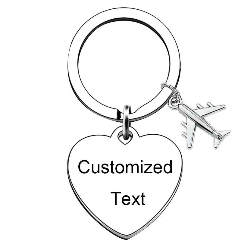 Personalized Custom Keychain Helicopter Pilot Gifts Aviation Student Key chain Fly Airplanes Pilots key rings Aviation Gifts