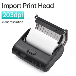 Wireless Thermal Receipt Printer 4-inch 110mm Portable Mobile Printer 203dpi Print BT USB Connect for Small Business Market