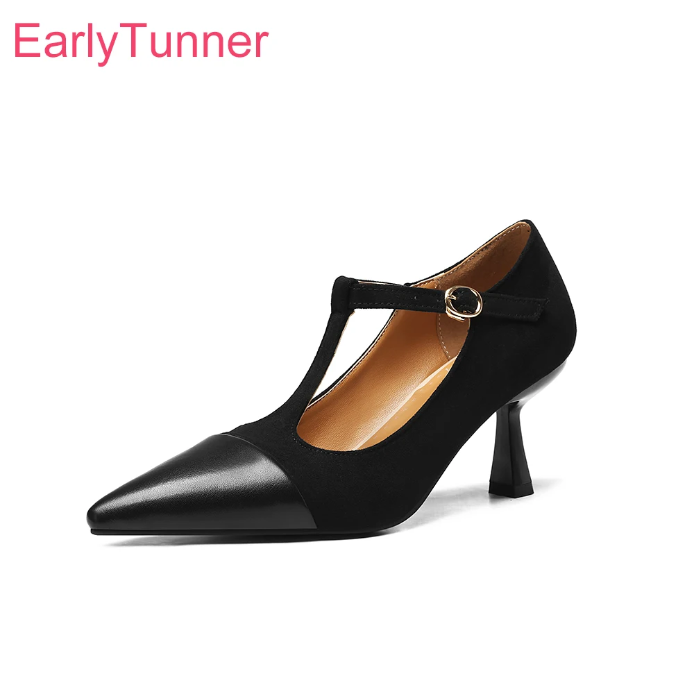 

2024 Summer Elegant Black Brown Women Pumps Hot Pointed Toe High Heels Lady Dress Shoes Plus Small Big Size 12 32 43 48