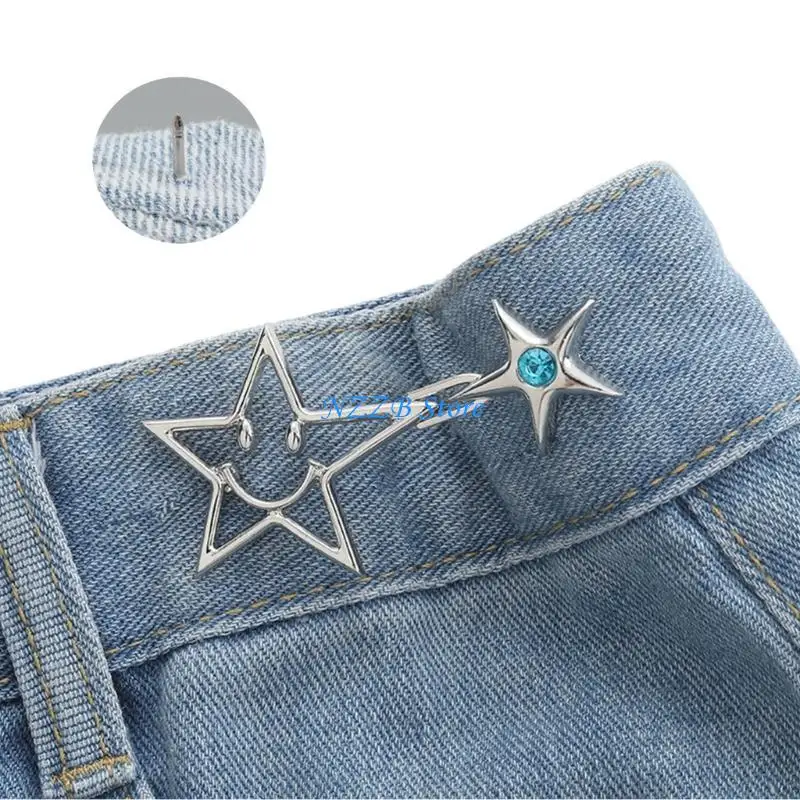 T21F زر تثبيت معدني قابل للفصل، مشبك ملابس لشد الخصر بدون خياطة