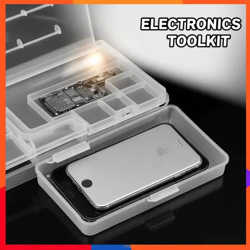Double Layer Repair Storage Organizer Sturdy Durable Large Size 98g Lightweight for Mobile Phone Motherboard Hard Disk CPU Chips