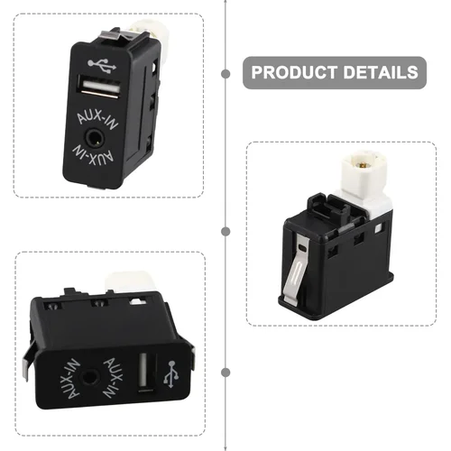 Imagen 2 del producto Enchufe de puerto de entrada auxiliar USB compacto para coche, instalación rápida para BMW Serie 1 E81 E87 E88 E82 E90 E91 E92 E93 E60 E61