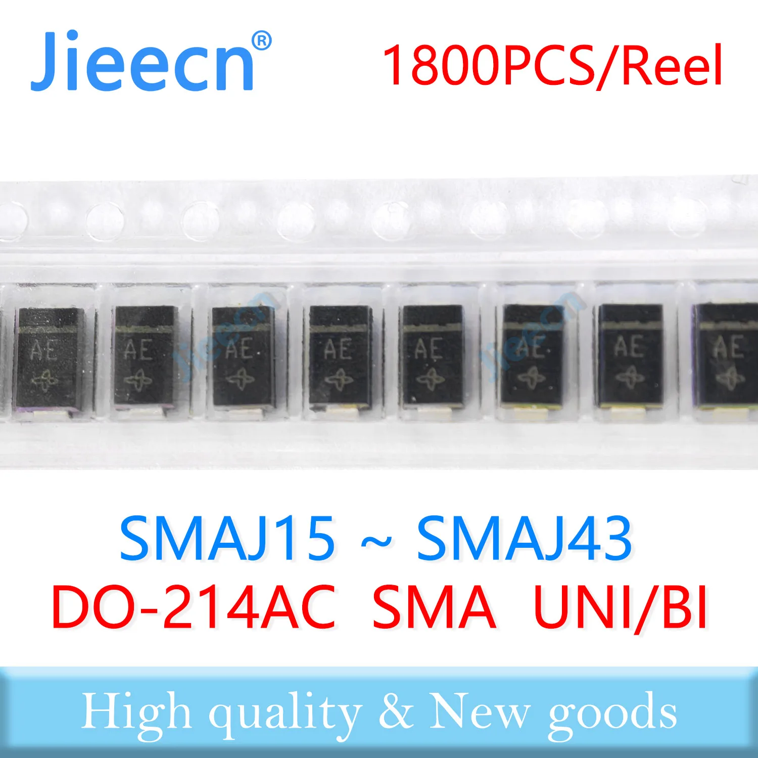 1800PCS SMAJ15 SMAJ16 SMAJ17 SMAJ18 SMAJ20 SMAJ22 SMAJ24 SMAJ26 SMAJ28 SMAJ30 SMAJ33 SMAJ36 SMAJ40 SMAJ43 SMAJ SMA TVS A CA