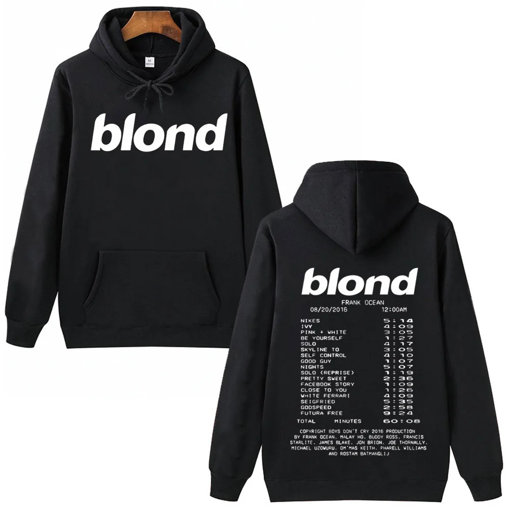 Frank Ocean Blonde Hoodie Man Woman Harajuku Hip Hop Pullover Tops Sweatshirt Music Fans Gift