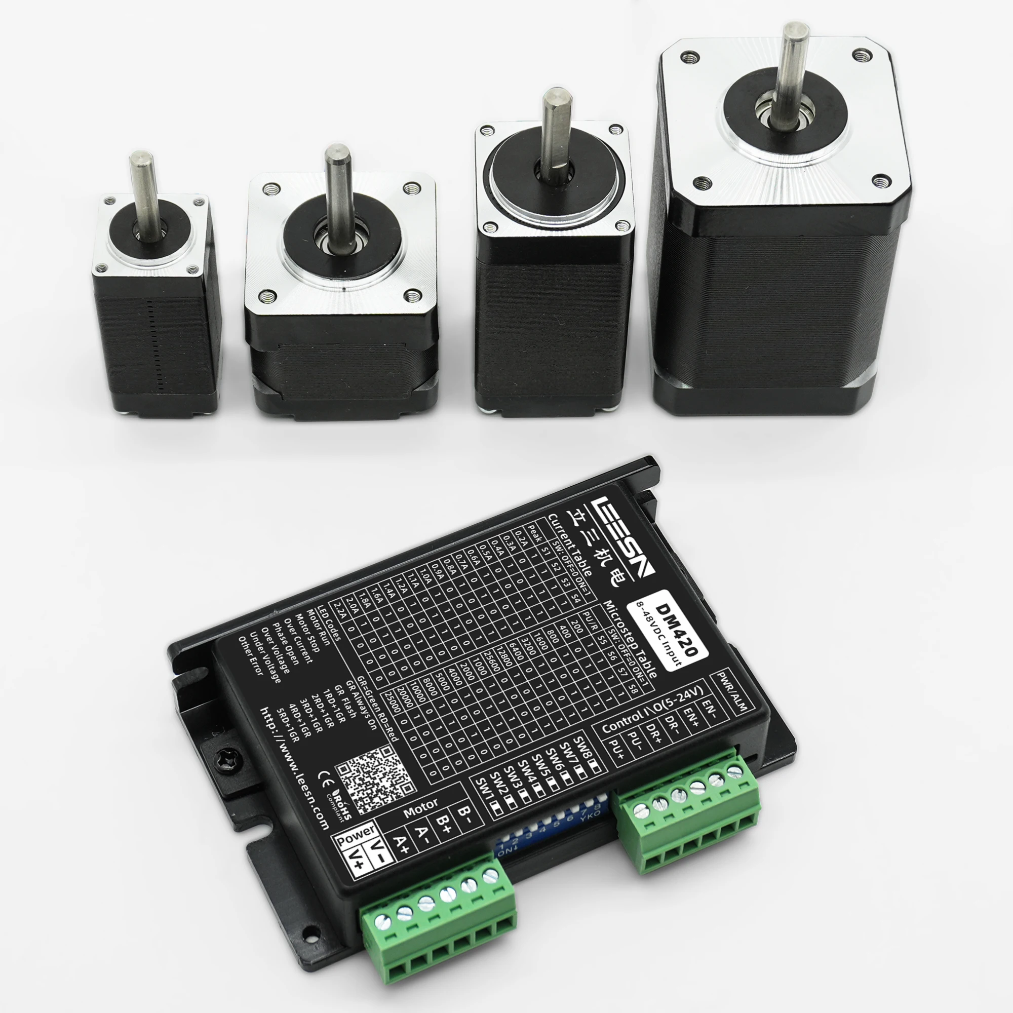 Nema 17 Open Loop Stepper Motor Kit 0.42Nm 1.5A for 3D Printer and Robotics with TB6600 Driver Controller