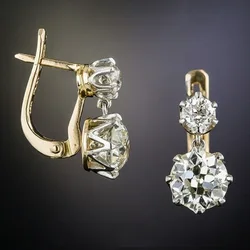 ORZTOON Fashion Geometric Gold Color Inlay Zircon Creative Exquisite Earrings For Women Evening Party Jewelry New