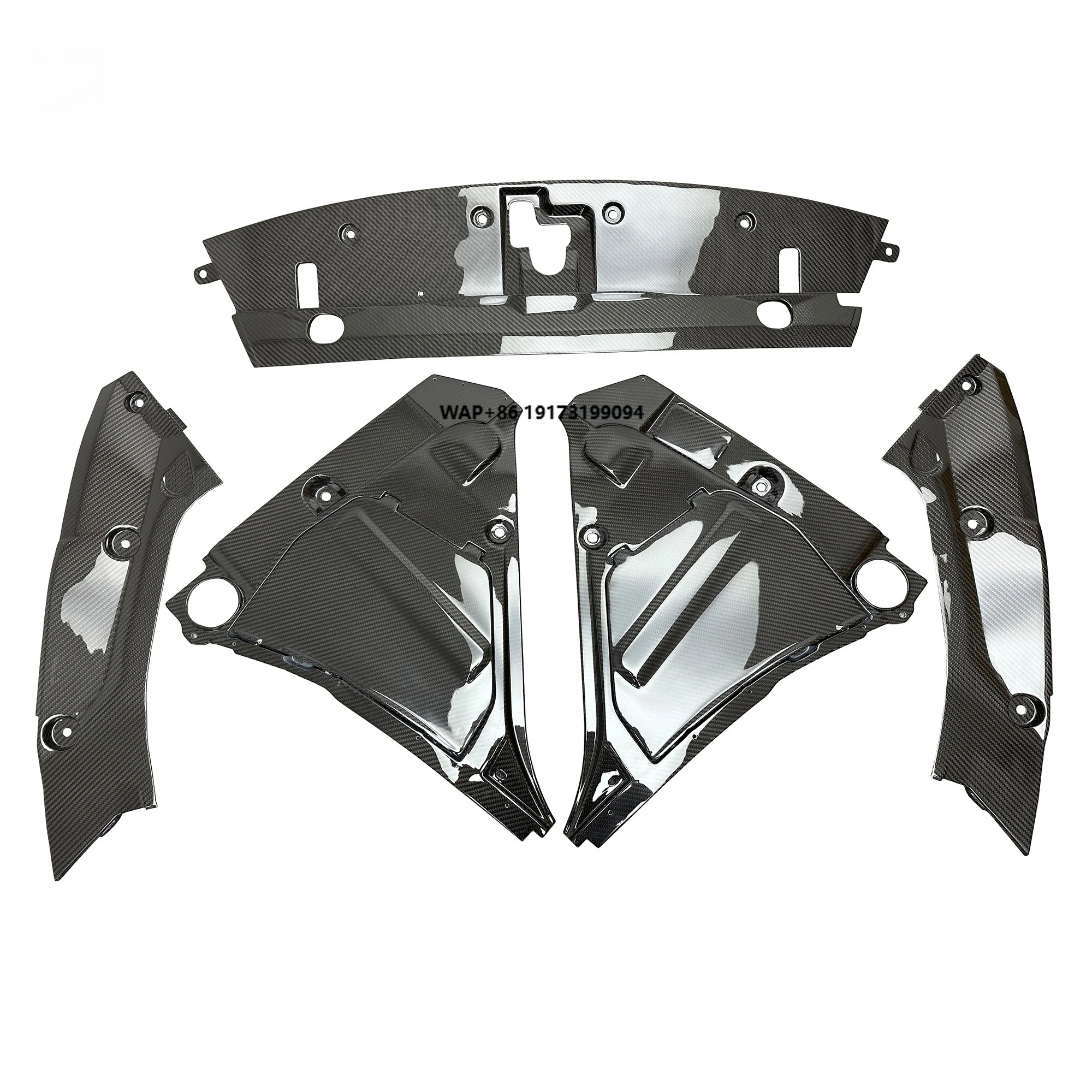 

Комплект из 5 деталей для отделки моторного отсека в стиле OEM из карбона для GTR R35 2008-2018, карбоновая крышка двигателя