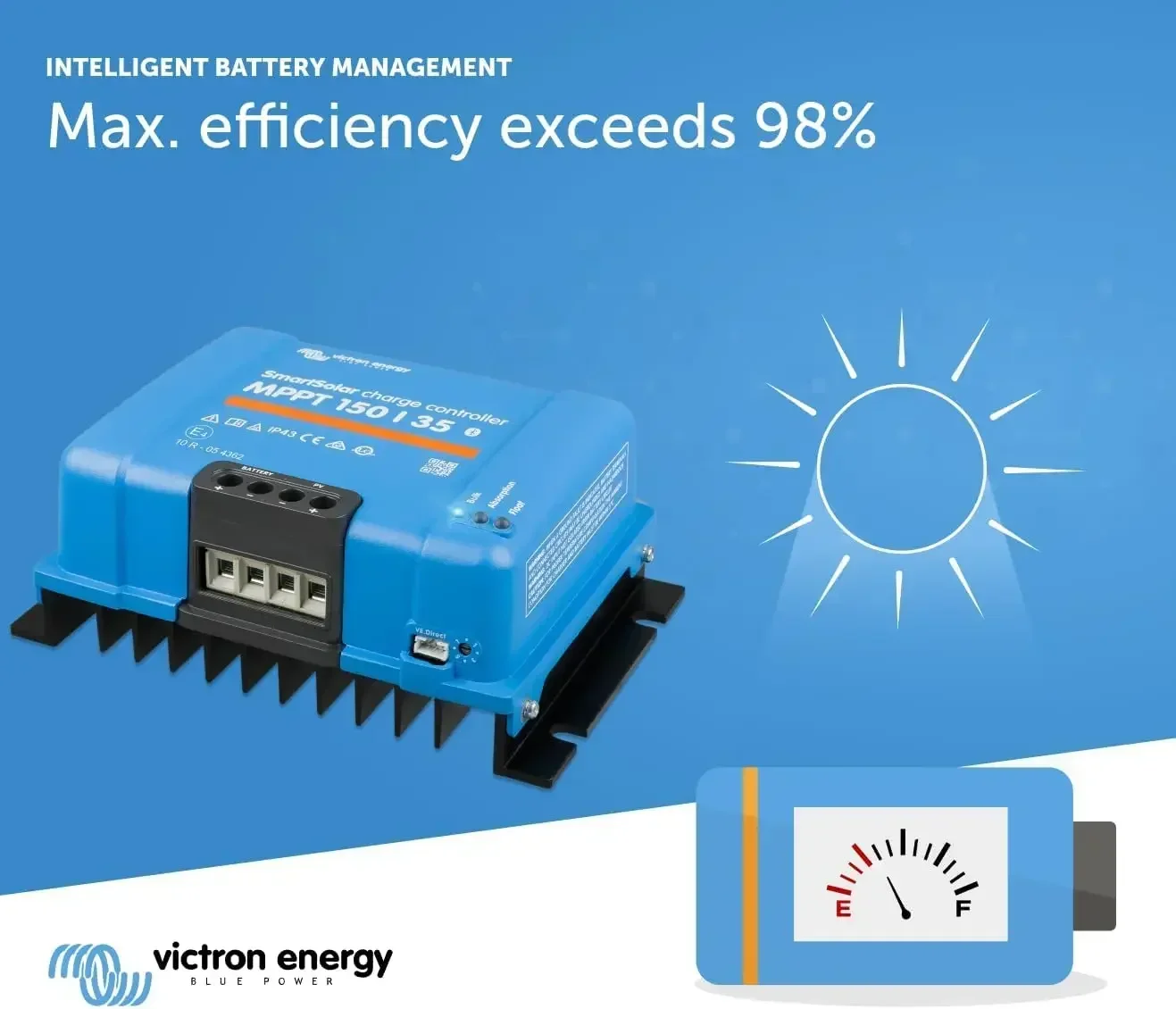 Best.Home.SmartSolar MPPT جهاز التحكم بالشحن بالطاقة الشمسية (بلوتوث) - وحدات التحكم في الشحن للألواح الشمسية - 150 فولت 35 أمبير 12/24/36/48 فولت