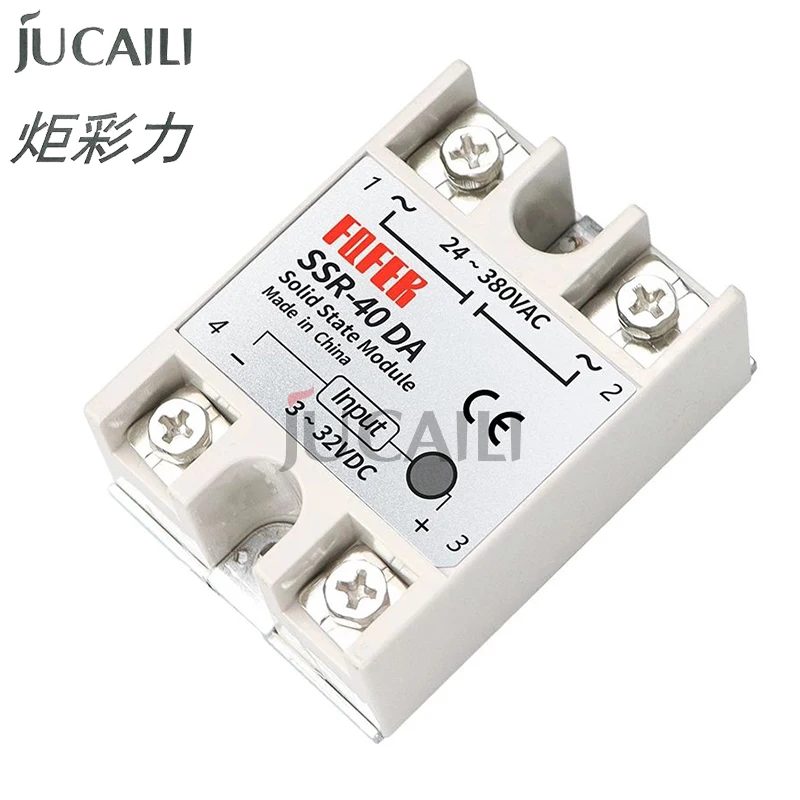 Jucaili 2PCS 대형 포맷 프린터 crystaljet 솔벤트 프린터 릴레이 (ssr-10DA/25DA/30DA/40DA)