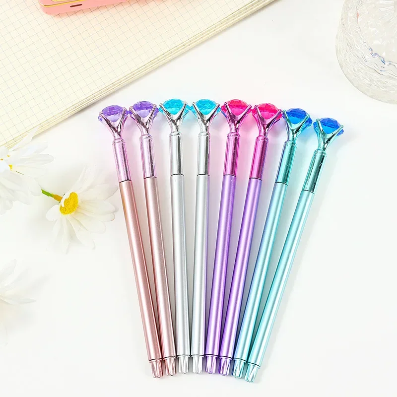 

36PCS Creative Plastic Big Diamond Stone Neutral Pen Japanese and Korean Student Pen Small Fresh Stationery
