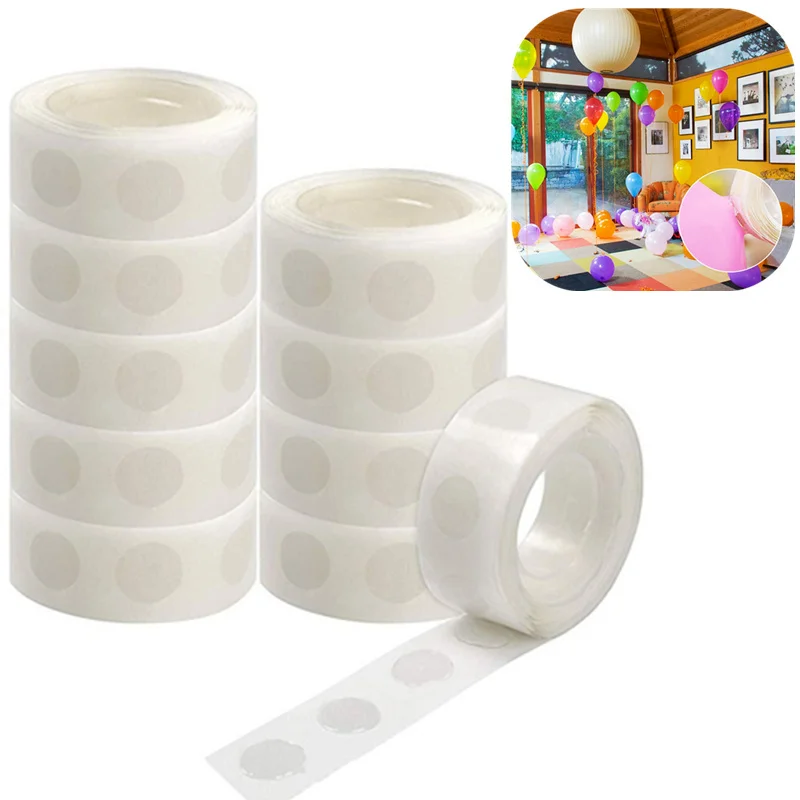 1/5 Roll Double-sided Adhesive Dots Transparent Removable Balloon Adhesive Tape Glue For Diy Craft Wedding Birthday Party Decor