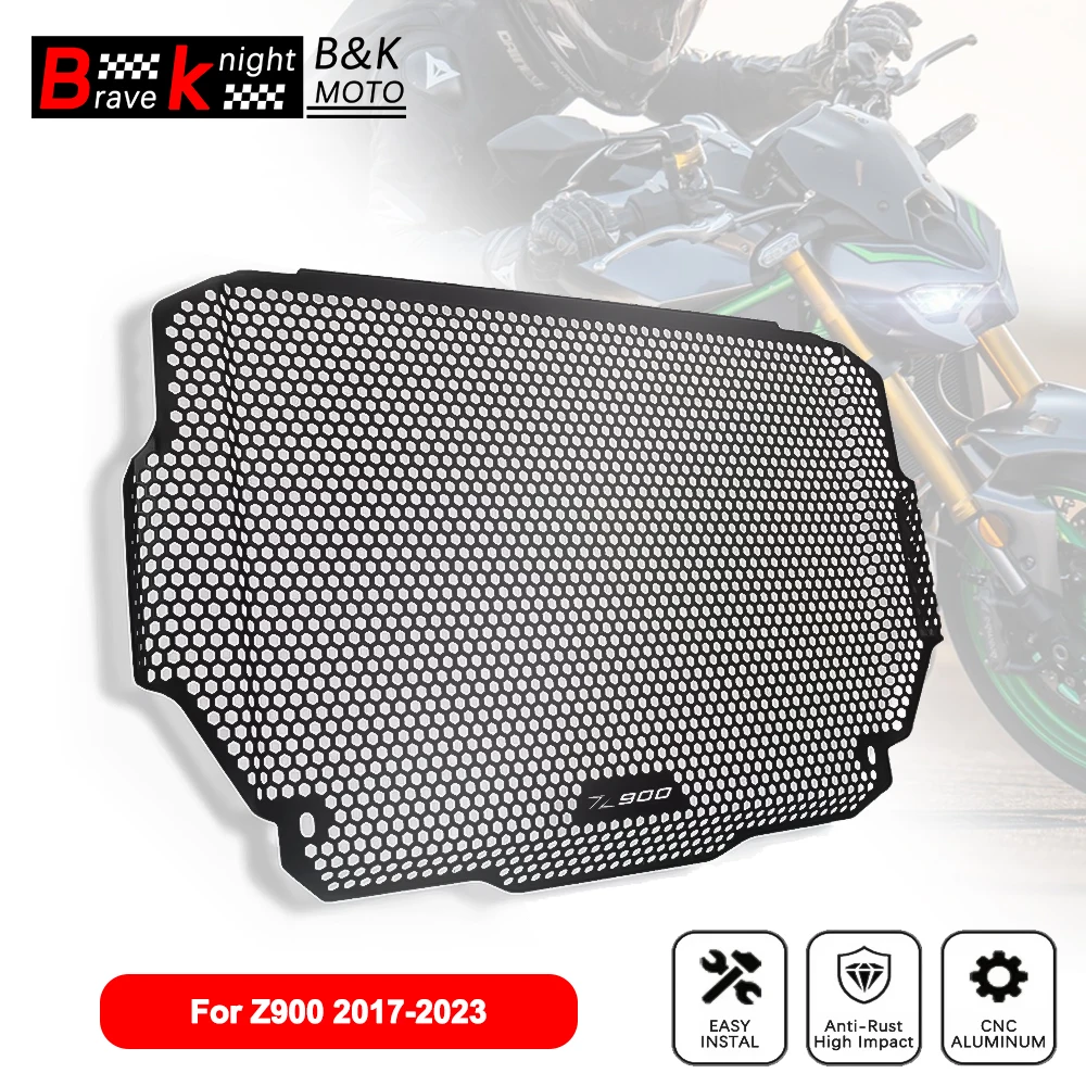 

Для Kawasaki Z900 2017-2023 мотоциклетная решетка радиатора, защита с ЧПУ, алюминиевая антикоррозийная защита для Off-Road Adventure