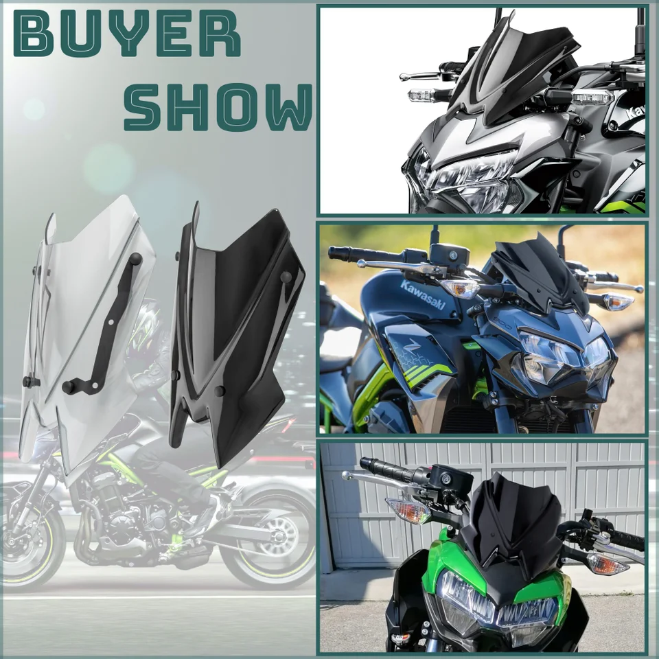 Safuotn Z650 Z900 Windscreen 2020-2024 Smoke
