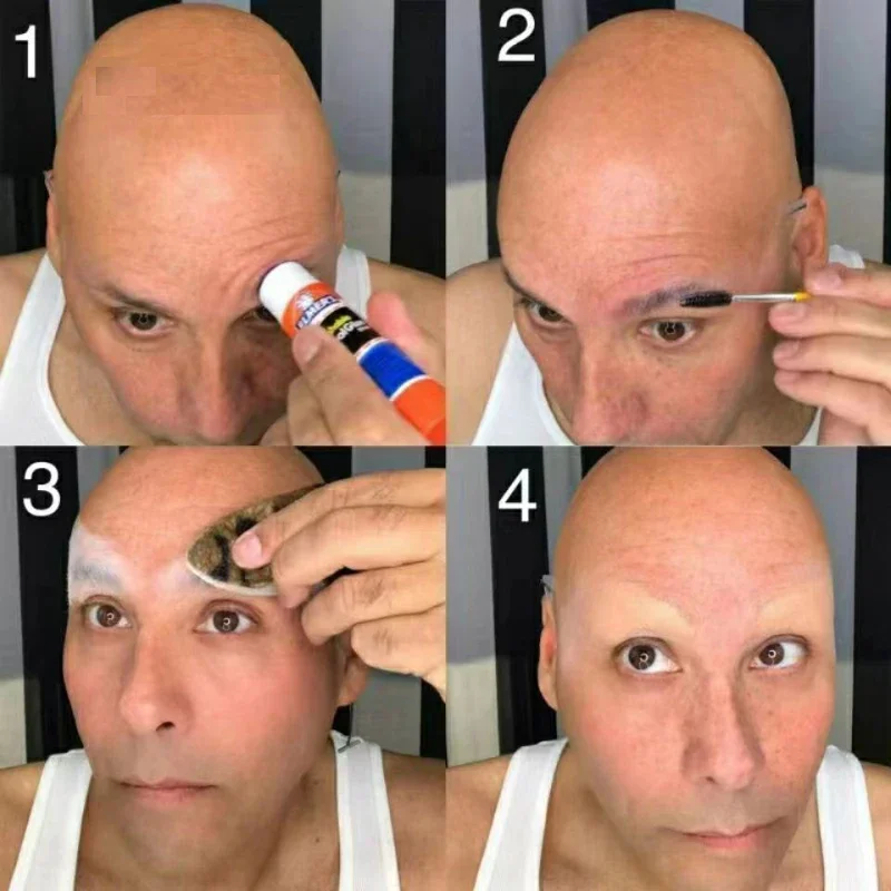 Colla viola stick trucco colla lavabile crema per ombreggiatura sopracciglia trucco magico che cambia colore colla sicura festa in maschera cosplay