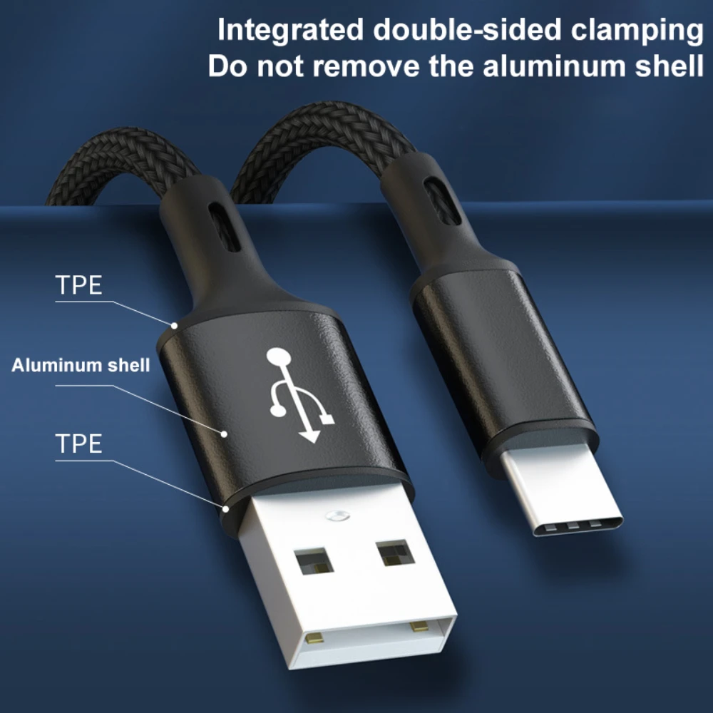 Ultra Short 25cm USB Type C Cable For Samsung Mate USB A To Type-C Data Wire Cord 2.4A Fast Charging Cable For Huawei Xiaomi 14