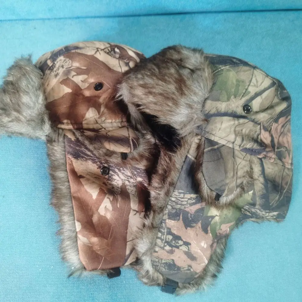 Cappelli bomber invernali antivento addensati all'aperto Passamontagna spesso Protezione per le orecchie Berretto da neve caldo per uomo donna