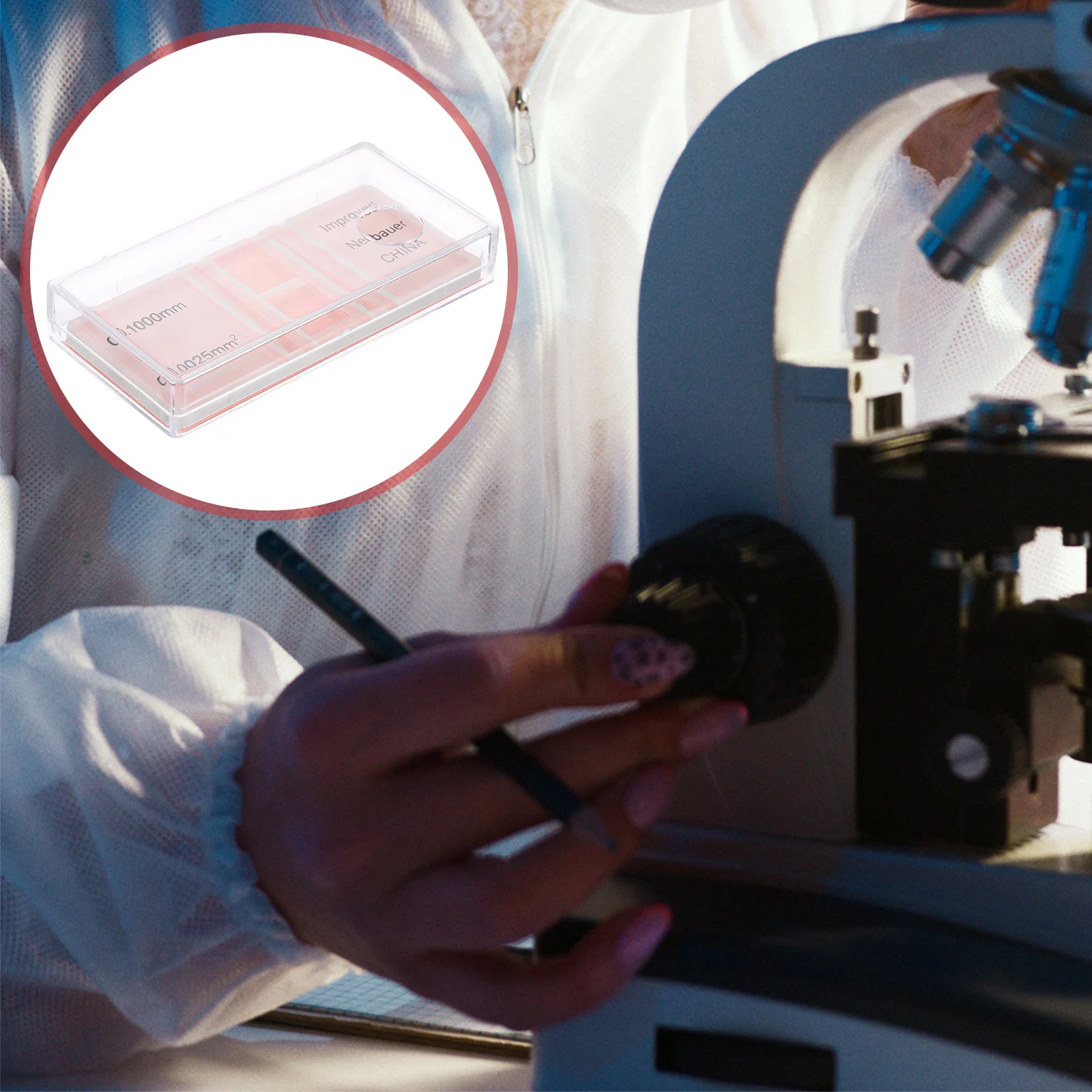 Microscope Accessories Laboratory Glass Slide Slides Counting for Microscopic Yeast