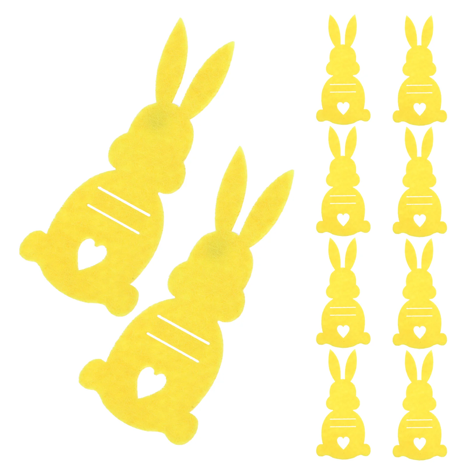 10 Pcs Rabbit Change Holder Bunny Cutlery Holders Birthday Utensil Easter Craft Plate Goody Bags Dinner Tableware