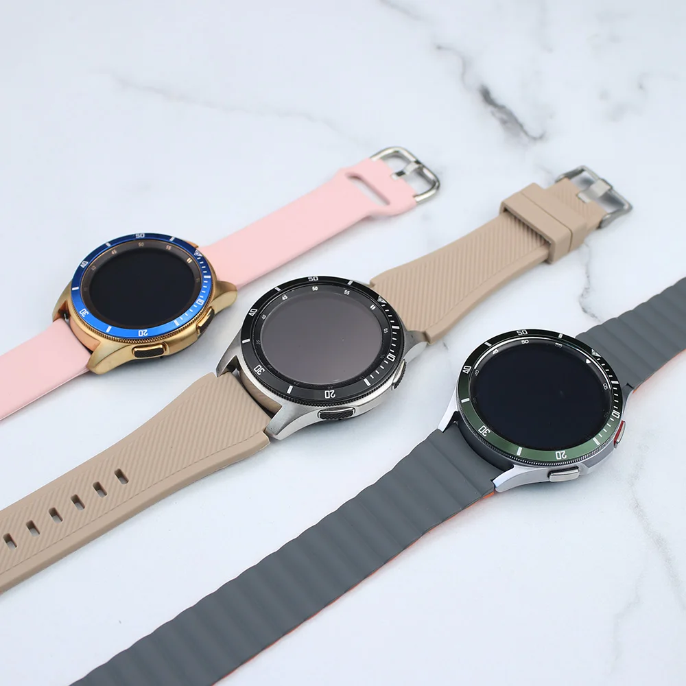 Metal Bezel for Samsung Galaxy Watch 4 6 Classic 47mm 46mm 43mm 42mm Cover Adhesive Case Smart Watch Scale Ring Accessorie