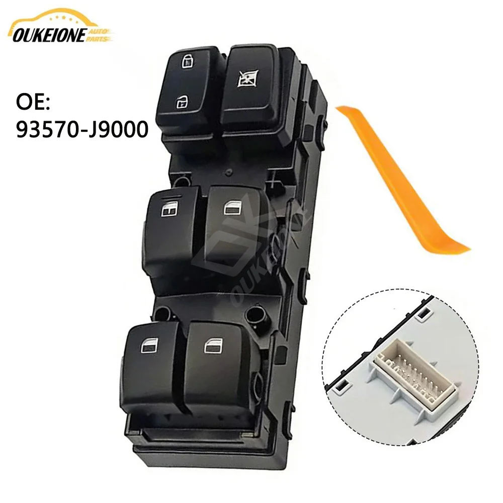 

93570-J9000 для Hyundai Kona 2018-2021 Передний левый электрический главный переключатель управления стеклоподъемником, кнопка подъема стекла
