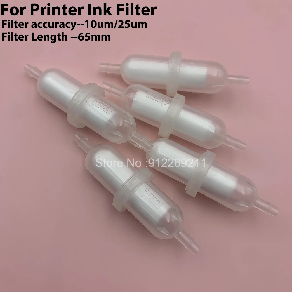 

5 шт. струйный принтер JYY, чернильный фильтр, микрофильтр F-1000, капсуальный фильтр длиной 6,5 см для Ricoh Konica Spt Xaar Spectra Polaris 512