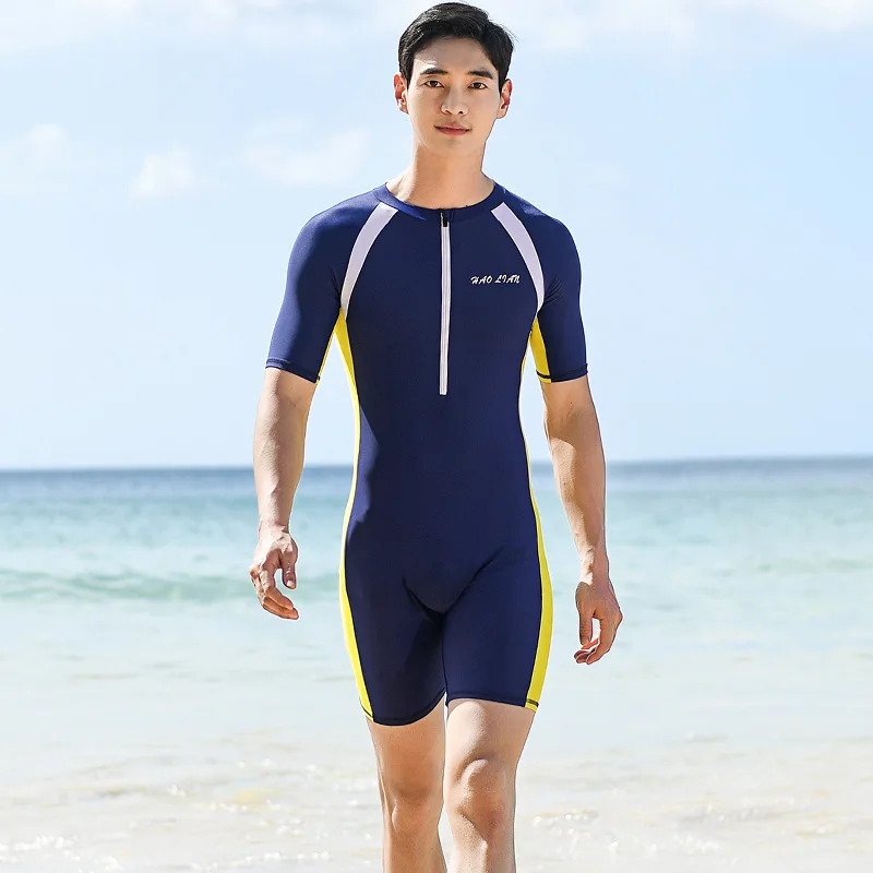 One-Piece Swimsuit Women\'s Summer Professional Training Competition Student Sports Conservative Male Teenager Big Boy Swimwear