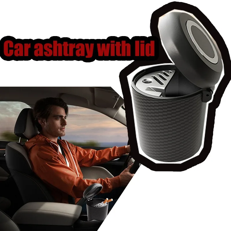 Universal Car Ashtray Portable Smokeless Car Ashtray Flame Retardant Cigarette Cup Container Cigar Ashtray Holder Car Accessorie